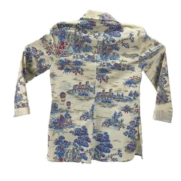 Maren 3/4 Sleeve Button Up Top Size Small Vintage Made in the USA - Picture 5 of 9